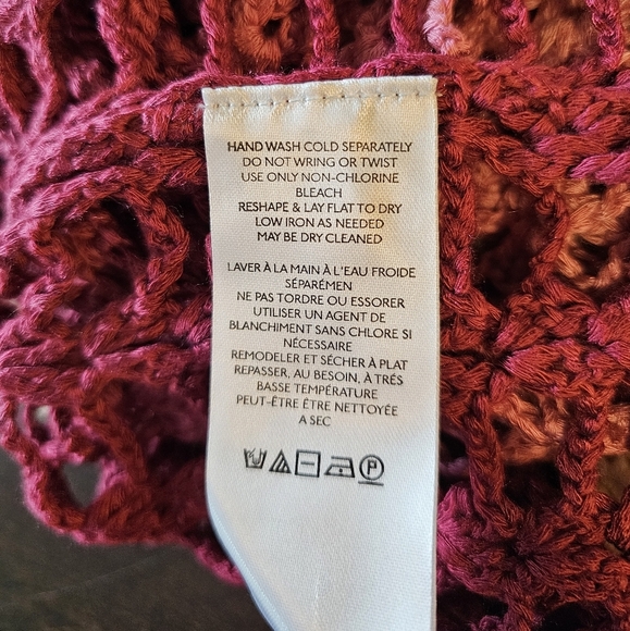 Kimchi Blue Lydia Ombre Sheer Crochet Mini Dress, Open Back, Pink Rose Combo, XS - Picture 12 of 13